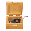 Hand Cranked Music Box Mini Portable Gemini Pattern Retro Style