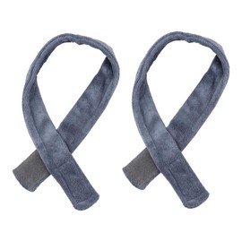 Outanaya 2pcs Hair Dyeing Headbands Absorbent Towel Turban for Hair Salon Use Comfortable Stretch Spa Headband for Women Grey and Eye