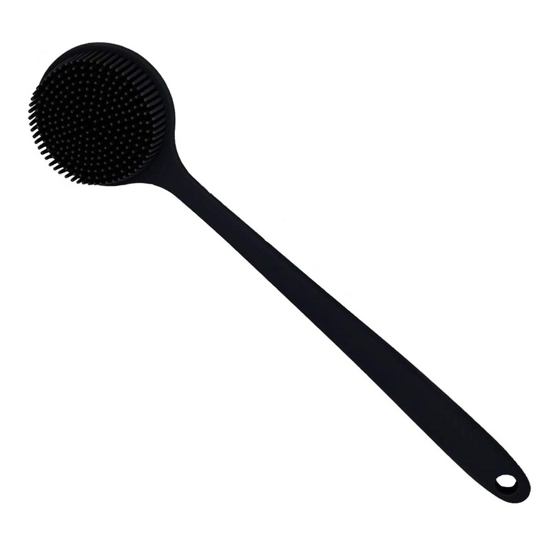 Cinlitek Silicone Body Scrubber, Long Handle Back Scrubber for Body,