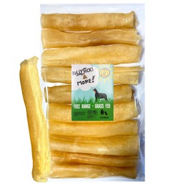 BULLYSTICKS & MORE 6 Inch Beef Collagen Rolls for Dogs (Regular Size - 12 Count) - Beef Cheek Bones for Dogs - Dog Parents Choice - Premium No Hide Beef Cheek Rolls - Thick Retriever Rolls