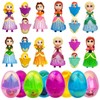 Pinkiwine 8 Pack Prefilled Easter Eggs Princess Deformation Egg Toys