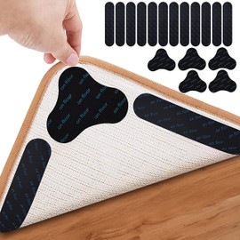 UCINNOVATE 17X Rug Gripper, Non-Slip Rug Pads, Rug Gripper for Hardwood Floor, Carpet Gripper for Area Rugs, Double Sided and Reusable Anti Curling Rug Gripper, Strong Stickiness and Easy to Remove