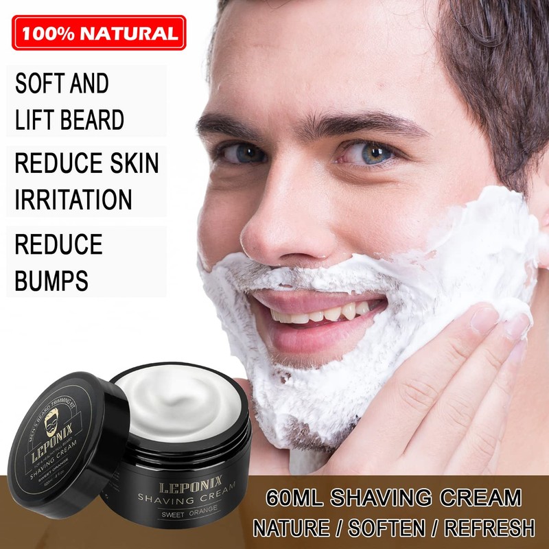 Shaving Kit for Men, Mens Complete Shaving Set with 2