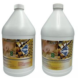 KERA FRUIT Combo Cirugia Capilar- Keratina kera fruit  Anti Frizz 3.7 litros + Shampoo Usa - Galon de Cirugia Gold Diamond