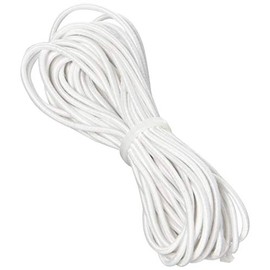 1/16 Inch Elastic Cord Beading Crafting Stretch String (10 Feet, White)