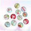 COHEALI Foil Christmas Decorations 200pcs Round Tiles Glass Gemstone for