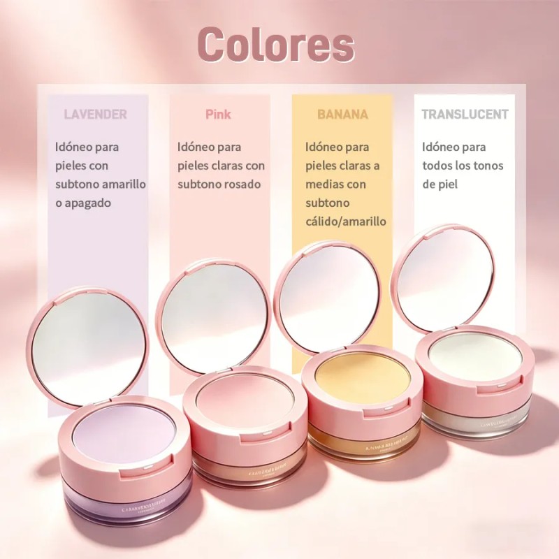 Dúo Matte Polvo Compacto Y Suelto 2 En 1 Fijador