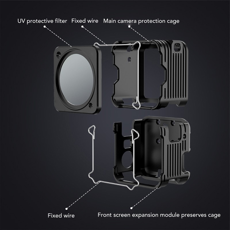 Action Camera Protection Extended Frame Aluminum Alloy Protective Cage for
