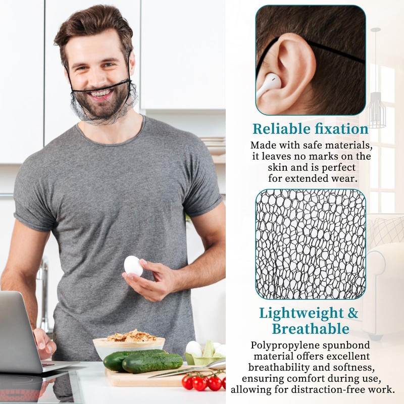Beard Nets - 100Pcs Disposable Nylon Protective Beard Nets, Disposable