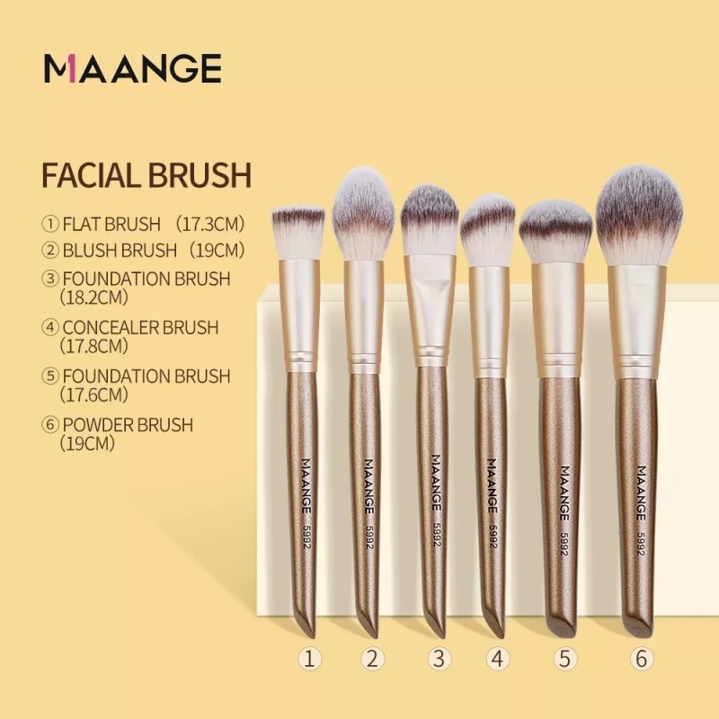 Maange Juegos De Pinceles De Maquillaje De 18 Piezas Con