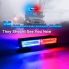 Afurkuot Red & Blue LED Flashing Beacon Light, 8.5” 12/24V