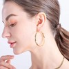 EXGOX 4MM Wide Silver Hoop Earrings for Women Sterling Silver