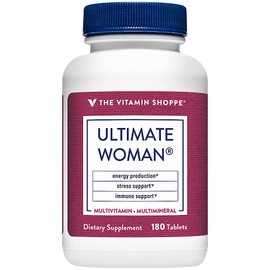 The Vitamin Shoppe Ultimate Woman Multivitamin, High Potency Multi with Green Tea Extract – Energy & Antioxidant Blend, Daily Multi-Mineral Supplement for Optimal Women’s Health (180 Tablets)