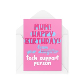 Funny Novelty Greeting Cards | Happy Birthday From Your Daughter | Birthday Mum Mother Mummy Banter Best Friend Funny Joke | CBH1245