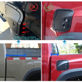 HAPPYHORSE Fuel Tank Cap Replacement Anti-theft Lock Cap Compatible with Toyot@ Tacoma 2016-2022 Car Fuel Tank Gas Filling Cap Decoration, Gas Tank Door Cap with Lock accessories (style D)