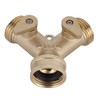 Garden Hose Splitter 2Way AllBrass Heavy Duty Simple Operation Outlet