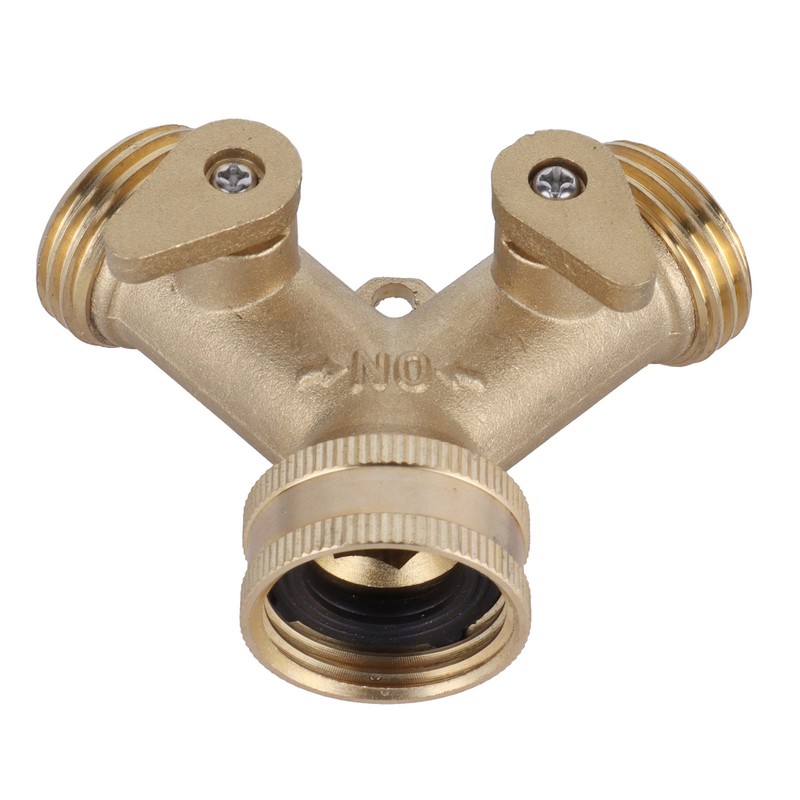 Garden Hose Splitter 2Way AllBrass Heavy Duty Simple Operation Outlet