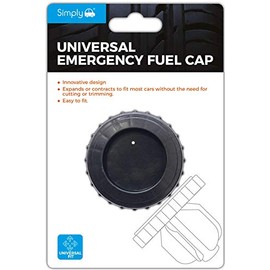 Simply EFC01 Emergency Fuel Cap Universal Flexible Material for All Cars & Vans, Screw Head Easy to Fit Petrol Diesel Simple Push and Pull Action Reusable