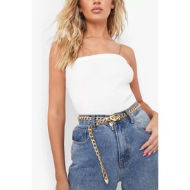 XuoAz Western Concho Chain Belt for Women - Cowgirl Gold-Chain-Belts for Dresses Jeans Country Concert Outfit