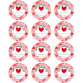 SICOHOME Happy Valentines Day Stickers 36pcs 1.5in Valentines Stickers for Kids Adults Label Stickers Envelope Seal Stickers Valentines Day Party Favors Gift Labels to from Stickers - Heart
