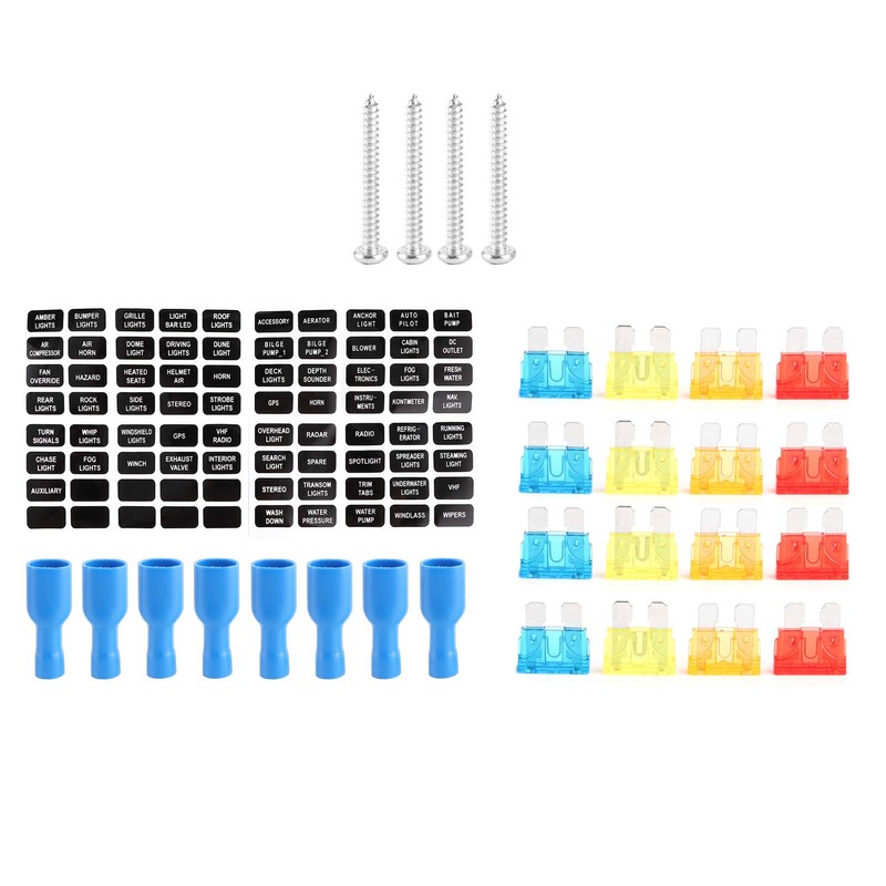 8-Way Blade Fuse Block, 8‑Way Terminal Fuse Box Car Boat