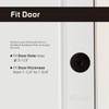 Siwil Door Hole Cover Plate Black, 2-5/8" Diameter Solid Steel,