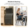 LING RONG 6 Pack Black Folding Chairs with Padded Cushion