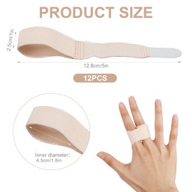 12 Pcs Finger Tape Toe Wraps, Buddy Tape Finger Straps Finger Loop Tape Splint Buddy Straps Finger Buddy Wraps Corrector for Fingers And Toes