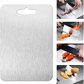 New Titanium Cutting Board - 100% Pure Titanium, Double-sided Food-grade Cutting Board For Cutting Meats, Fruits And Vegetables. (14x10 in)