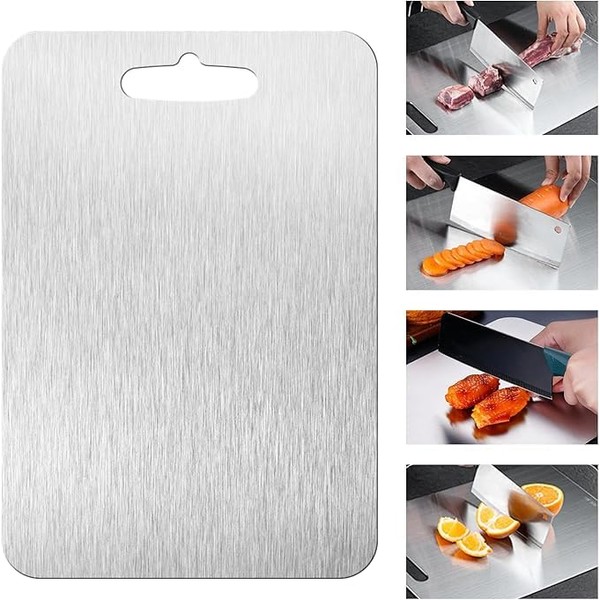 New Titanium Cutting Board - 100% Pure Titanium, Double-sided Food-grade