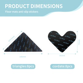 SoeUyd Pack of 16 Non-Slip Mats for Carpet, Non-Slip Mat, Non-Slip Pads, Washable and Reusable Carpet Non-Slip Underlay