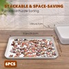 Nariolar 11.5 x 8.3 in Puzzle Sorting Trays Stackable, 6-Pack