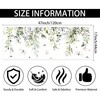 FNLNDO Sage Green Bathroom Rugs Long Leaf Bath Mats Eucalyptus