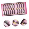Mikinona Artificial Fiber False Lashes 10 Pairs Set Easy Application