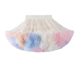 KADE MEYAIB Children's Ballet Skirt, Tutu Skirt, Children's Clothing, Knee-Length, Fluffy, Pannier, Cute, Girls, Tulle Skirt, Volume Elastic Waist, For Weddings, Birthdays, Princess, Recitals, Dance