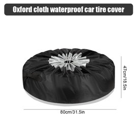 PLUSHCEWT Spare Tire Cover Waterproof Oxford Cloth Wheel Protective Cover Dust-proof Tire Case Spare Tire Storage Bags for Car Trailer RV UV SUV Vehicle Truck Fits for 13-16 inch Wheel Tire Case