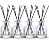 4 Pack Perfume Reed Diffuser Bottle,Empty Big Belly Aromatherapy Essential