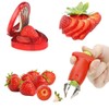 Strawberry Slicer, Strawberry Huller, Strawberry Pedicle Remover, Stainless Steel, for