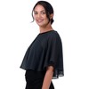 BlackButterfly Soft Wedding Shoulder Scarf Evening Transparent Chiffon Throw Cape