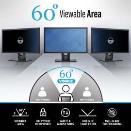 Privacy Screen Filter for 24 Inches Desktop Computer Widescreen Monitor with Aspect Ratio 16:09 Please Check Dimension Carefully