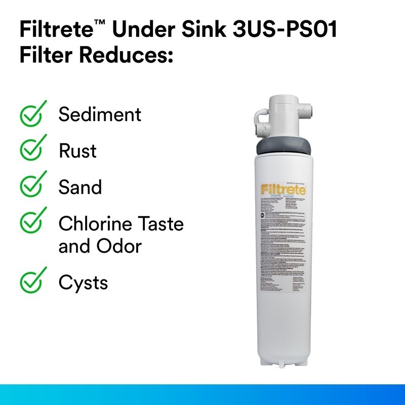 Filtrete 3US-PS01 Advanced Under Sink Quick Change Water Filtration System