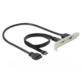 DeLOCK Slot bracket with 1 x USB Type-C and 1 x USB Type-A port.