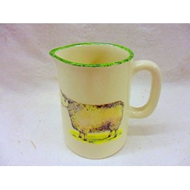 Farmyard Sheep Design Milk jug by Heron Cross Pottery.