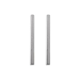 Rebower 304 Stainless Steel Solid Round Rod, [for Drift Punches Various Shaft DIY Craft Model Plane Model Ship Model Cars] - 8mmx100mm / Silver Tone / 2 Pcs