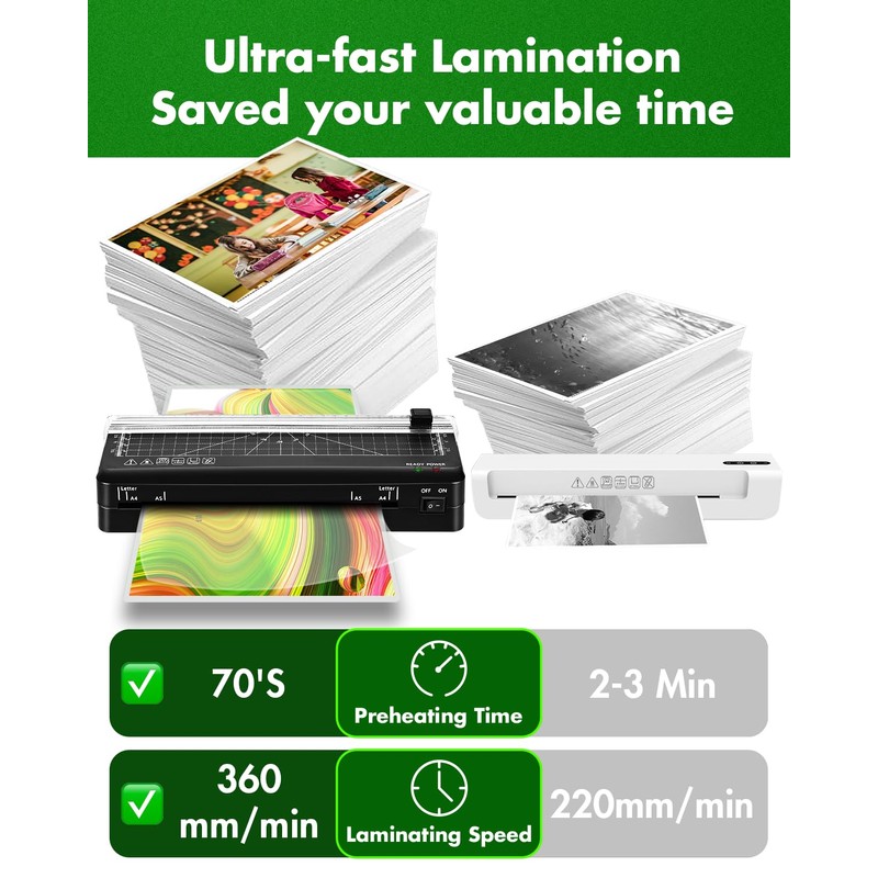 Laminator, A4 Laminator Machine, Thermal Laminator 70s Fast Warm-up with