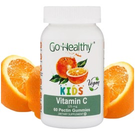 Gomitas de Vitamina C Go Healthy Natural para Niños, Sabor Naranja, 60 Unidades