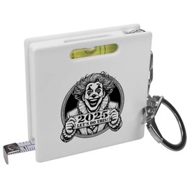 'Clown New Year 2025' Keyring Tape Measure/Spirit Level Tool (KM00041313)