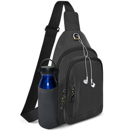 BROTOU Chest Bag Shoulder Bag Men's Shoulder Bag Small Sling Bag Crossbody Bag Men's Anti-Theft Bag Adjustable Backpack Strap for Hiking, Travel & Everyday Use, gray