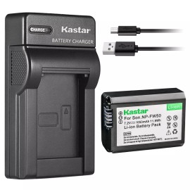 Kastar NP-FW50 Battery & USB Charger for Sony ILCE-5100 Alpha a5100, ILCE-7 Alpha 7 a7
