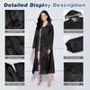 Womens Long Raincoats Rain Jacket Waterproof Packable Outdoor Hooded Windbreaker